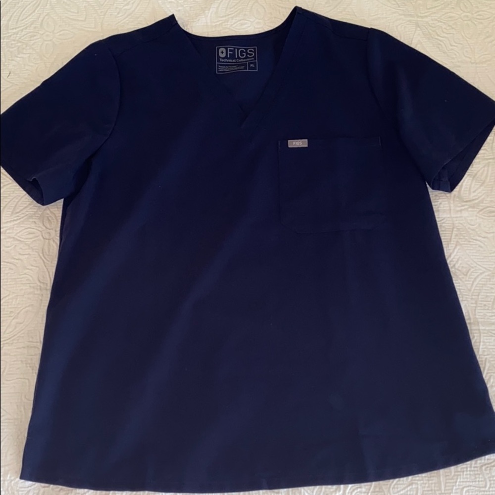 FIGS Catarina One Pocket Top - Navy